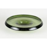 Green-glass Copier dish Ø 33 cm.