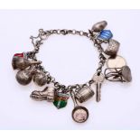 silver charm bracelet