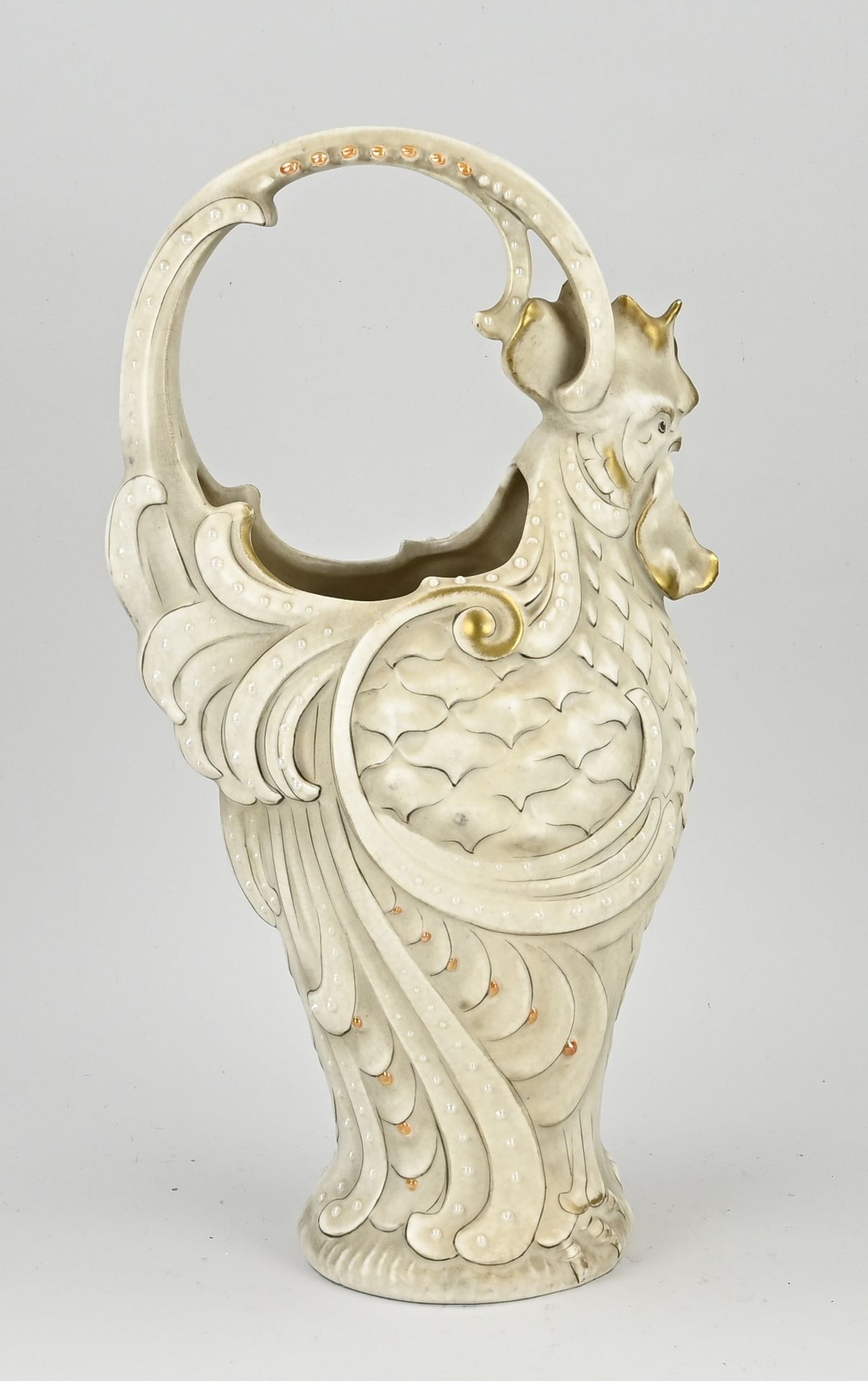 Antique bisquit handle vase, 1900 - Image 2 of 3