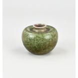 Chinese ball vase/ink pot, H 6 x Ø 7.5 cm.