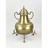 Antique brass tap jug, 1800