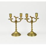 Two antique candlesticks, 1900