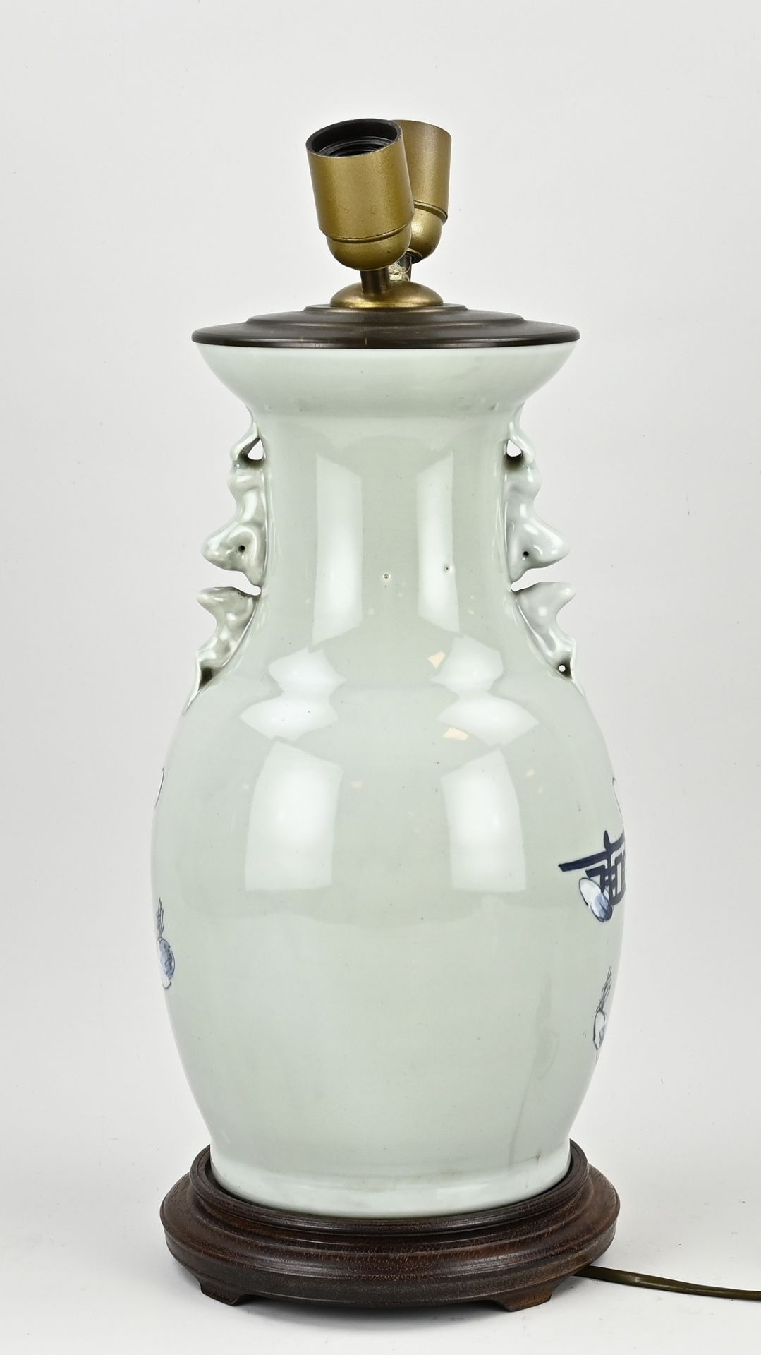 Chinese lamp base, H 49 cm. - Image 2 of 2