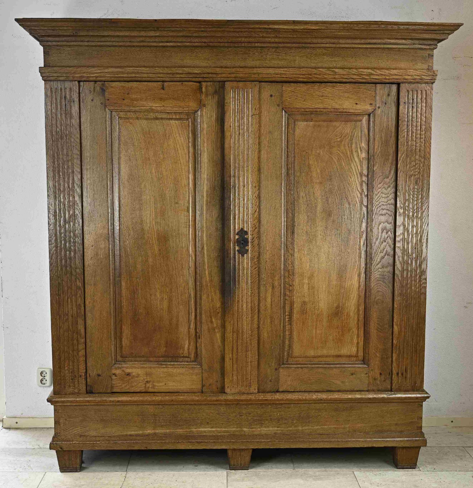 Oak Louis Seize linen cupboard, 1800