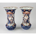 Two Japanese Imari collar vases, H 32 cm.