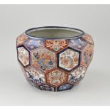 Large Japanese Imari flower pot