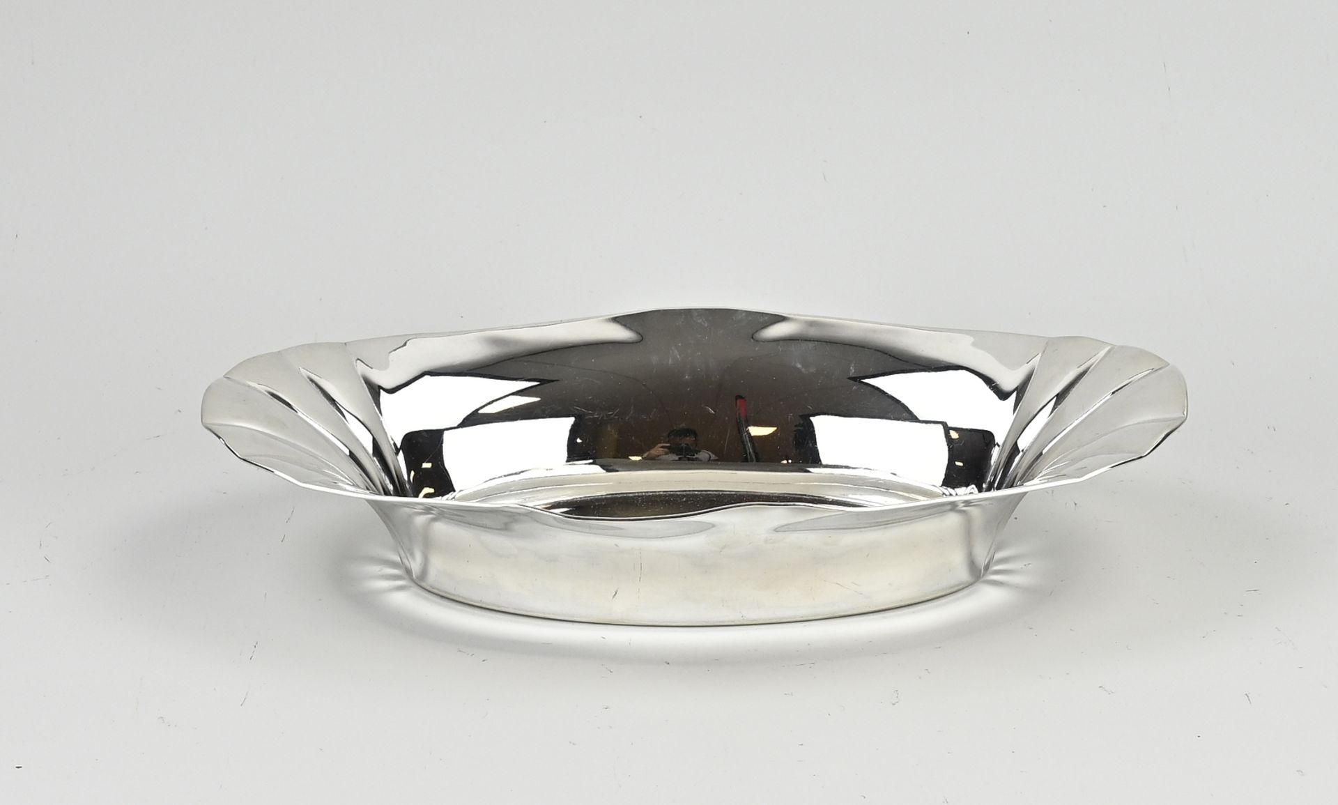 Silver oval dish