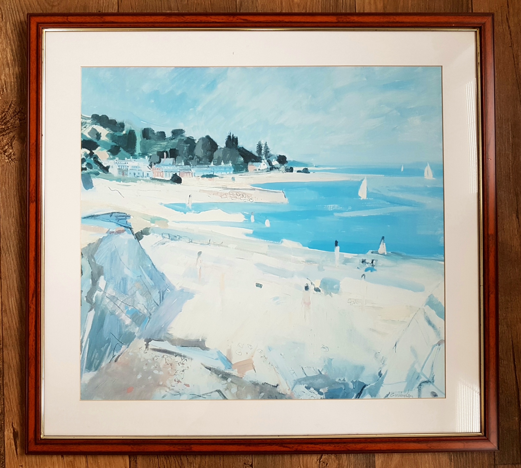 Three Framed and Glazed Decorative Prints of coastal scenes, all measuring 28 inches x 30 inches - Image 3 of 3