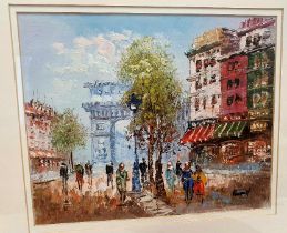 Pair of Framed and Glazed Oils of Paris Scenes by Louis Anthony Burnett (1907-1999)