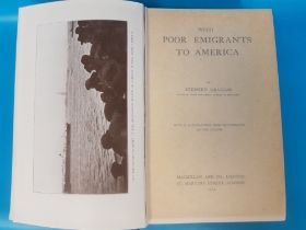 Stephen Graham First Edition 1914 Book "With Poor Emigrants to America"
