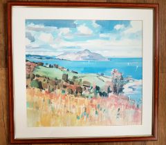 Three Framed and Glazed Decorative Prints of coastal scenes, all measuring 28 inches x 30 inches