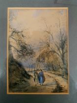 John R Prentice watercolour signed by the artist and dated 1864