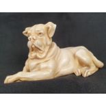 Gertrude Heubach 19th Century Porcelain Dogue de Bordeaux Figurine. Numbered 4297 on the base.