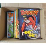 Box of Vintage Children's Annuals including Beano, Dandy etc