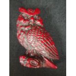 A small carved Owl Netsuke Figurine