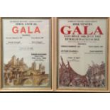 Pair of Framed and Glazed Durham Miner's Annual Gala Posters from 1992 and 1993, highly collectable