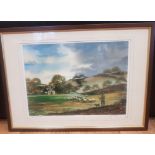 Two Attractive Framed & Signed Shepherding Prints by John F Martin and D R Elliot.