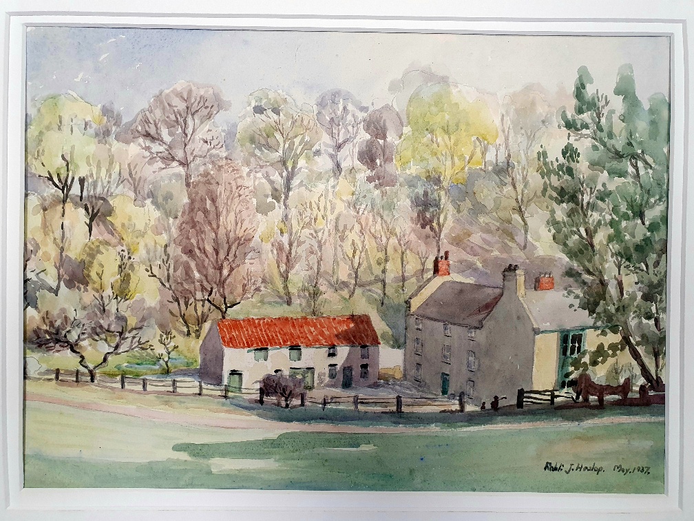 Robert John Heslop - Pitman Academy (1907-1988) Watercolour dated 1937. Mounted but unframed.