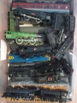 A Large Mixed Box of Various Locomotives, some metal