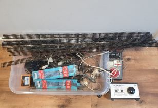A Mixed Box of Track and Tri-Ang and Clipper Power Units for Model Railways (untested)