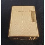 St Dupont Gold Plated Lighter, marked to base. Weight 95g