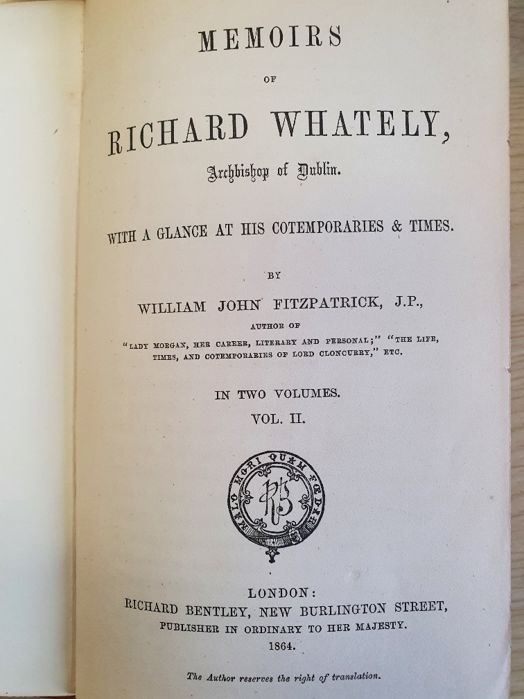 Memoirs of Richard Whately Volume 2, Published 1864 - Image 2 of 2