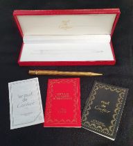 Cartier Trinity Biro Pen, Gold Plated with original box and paperwork