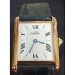 Cartier Vermeil Quartz Ladies Wristwatch
