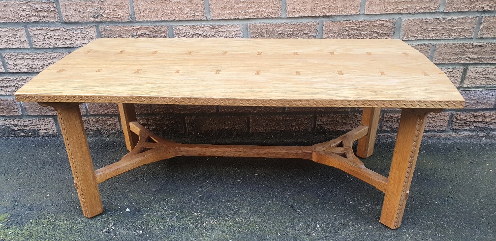 A Contemporary Cotswold Light Oak Arts and Crafts Style Coffee Table