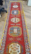 A Colourful Runner Wool Rug Measuring 144 inches x 32 inches