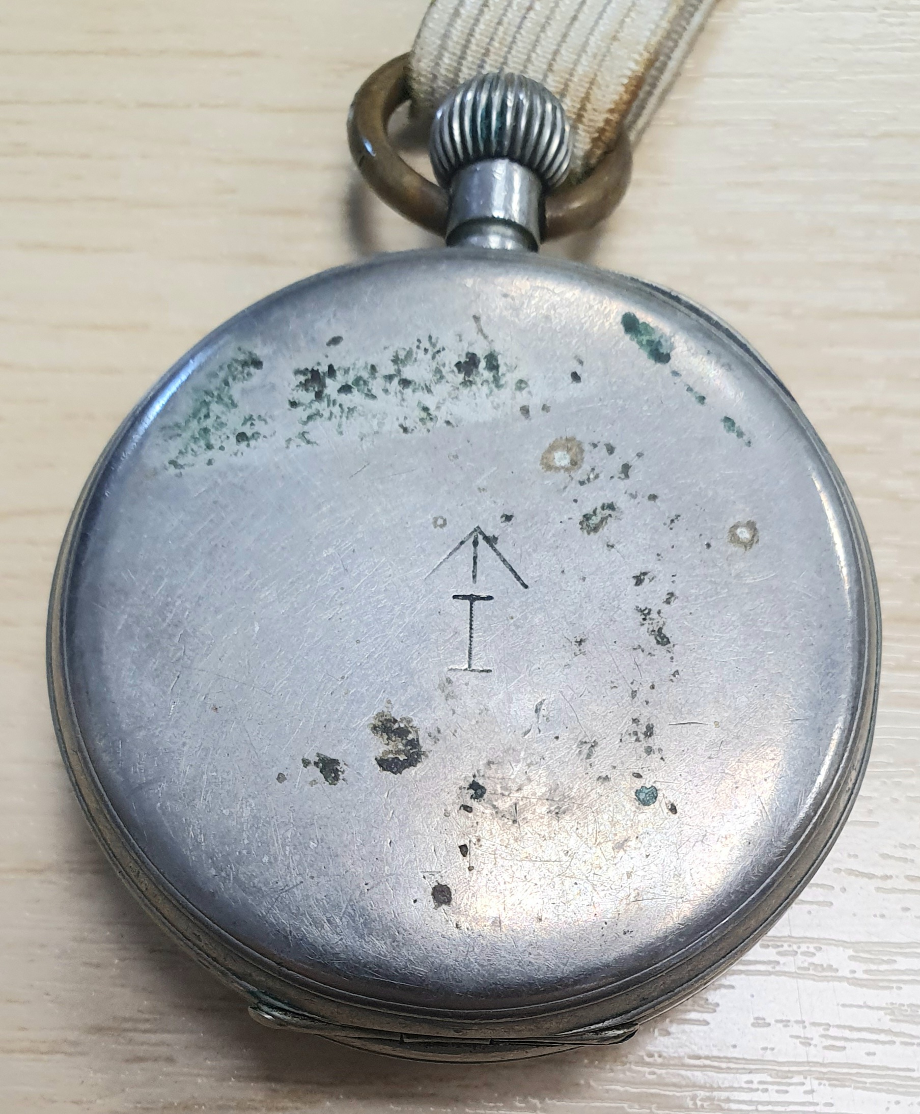 Zenith 1916 Steel Cased Pocket Watch, serial number 2026181, 45mm diameter - Image 4 of 5