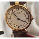 Cartier Vermeil Quartz Wristwatch