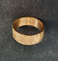 9ct Gold Dress Ring, weight 4.4g, Size N/O