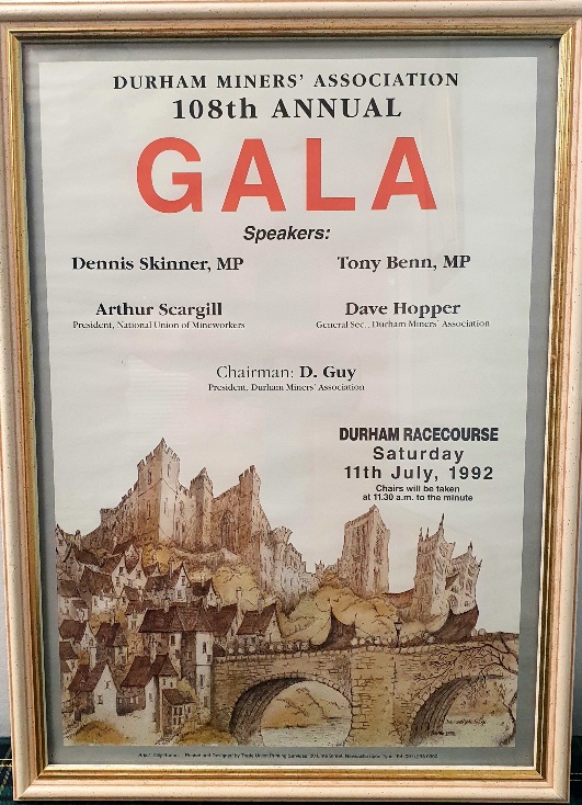 Pair of Framed and Glazed Durham Miner's Annual Gala Posters from 1992 and 1993, - Image 3 of 3