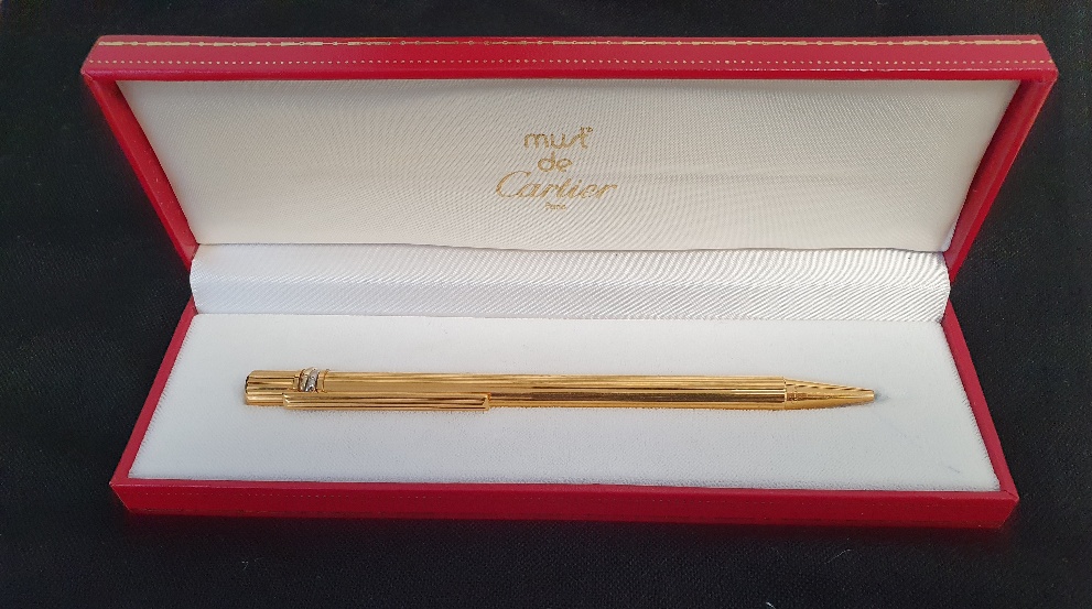 Cartier Trinity Biro Pen, Gold Plated with original box and paperwork - Image 2 of 4