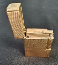 St Dupont Gold Plated Lighter, marked to base. Weight 95g