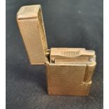 St Dupont Gold Plated Lighter, marked to base. Weight 95g