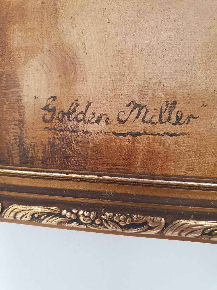 Framed Oil on Board of Golden Miller by M Wood - Image 3 of 3