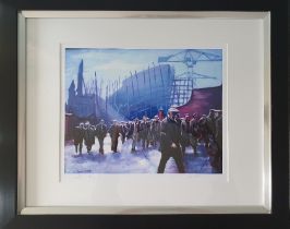 Sam Wood Framed Limited Edition Hand Signed Limited Edition Print, 23 inches x 19 inches.