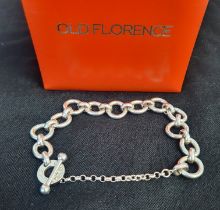 Old Florence Silver Bracelet in Original Box, 39.5g