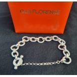 Old Florence Silver Bracelet in Original Box, 39.5g