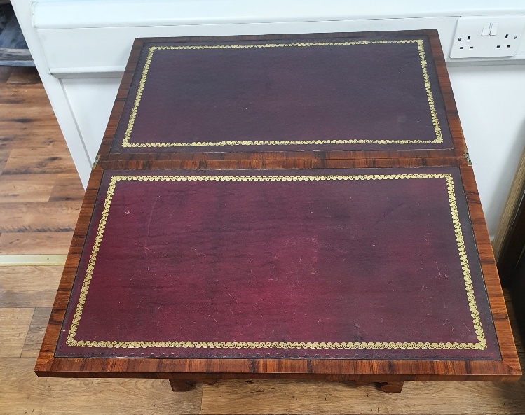 Hand Made 5 Drawer Cabinet with Folding Top and Brass Fittings - Image 3 of 4