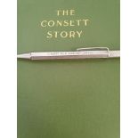 Silver Propelling Pencil Stamped Consett Iron Works, together with 1963 Book The Story of Consett