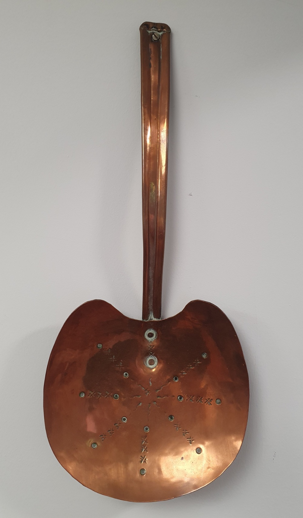 Arts and Crafts Beaten Copper Ladle measuring 16 inches