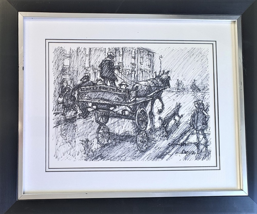 Norman Cornish Limited Edition Print of Horse and Cart - Image 2 of 2