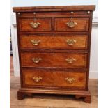 Hand Made 5 Drawer Cabinet with Folding Top and Brass Fittings