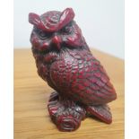 Small Carved Owl Figurine Netsuke