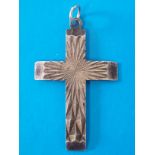 Georg Jensen Vintage Diamond Cut Silver Cross Pendant