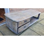 Ercol Pandora Design Coffee Table with Two Drawers and Four Castors