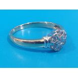18ct Gold and Diamond Ring, set with 7 small diamonds